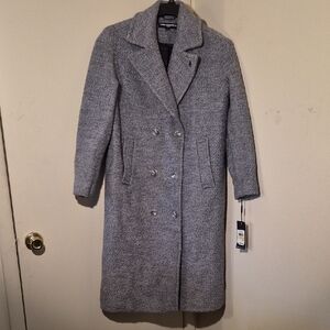 Karl Lagerfeld Women's Gray Pea Coat